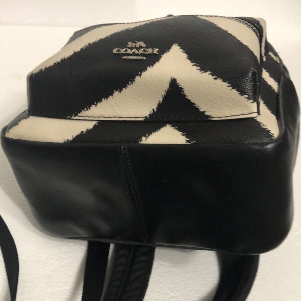 Coach Charlie Zebra Print Mini Backpack - Picture 7 of 10